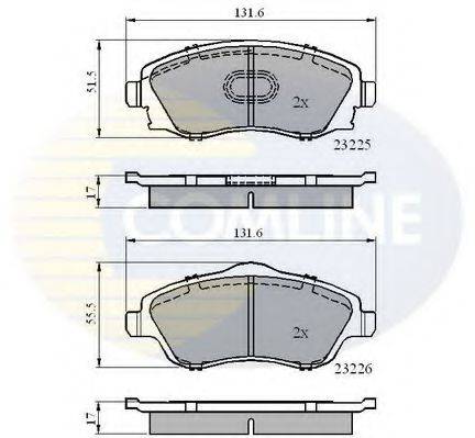 COMLINE CBP31112 Комплект гальмівних колодок, дискове гальмо