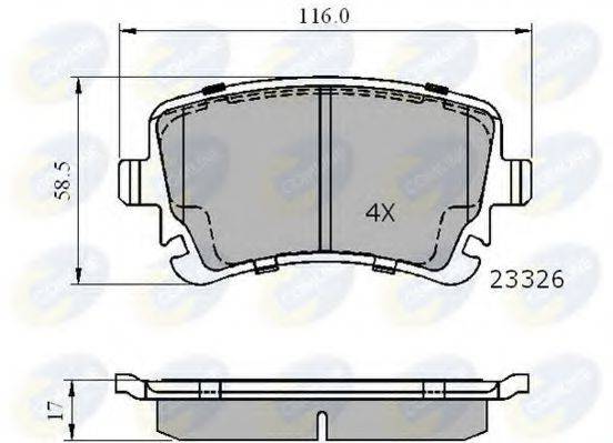 COMLINE CBP01313 Комплект гальмівних колодок, дискове гальмо