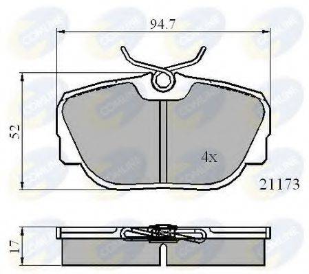 COMLINE CBP0361 Комплект гальмівних колодок, дискове гальмо