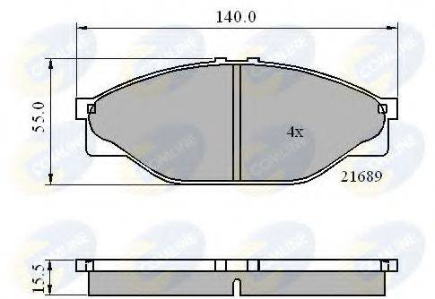 COMLINE CBP0440 Комплект гальмівних колодок, дискове гальмо