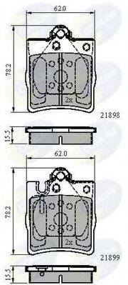 COMLINE CBP0915 Комплект гальмівних колодок, дискове гальмо