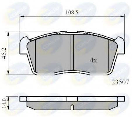 COMLINE CBP01113 Комплект гальмівних колодок, дискове гальмо