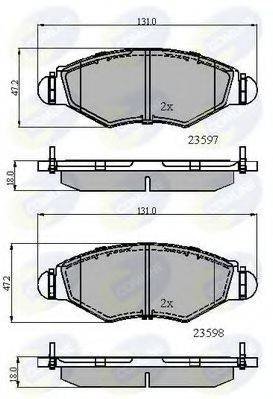 COMLINE CBP01131 Комплект гальмівних колодок, дискове гальмо