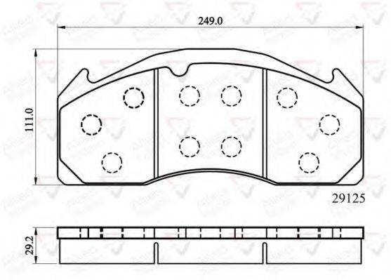 COMLINE ACV055HD Комплект гальмівних колодок, дискове гальмо