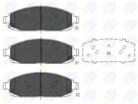 COMLINE CBP36028 Комплект гальмівних колодок, дискове гальмо