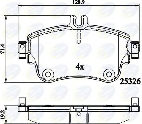 COMLINE CBP02151 Комплект гальмівних колодок, дискове гальмо