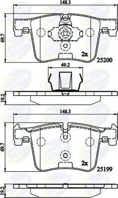 COMLINE CBP02149 Комплект гальмівних колодок, дискове гальмо