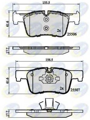 COMLINE CBP02130 Комплект гальмівних колодок, дискове гальмо