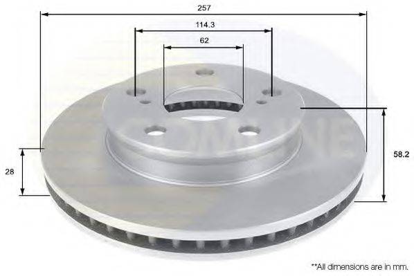 COMLINE ADC2504V гальмівний диск