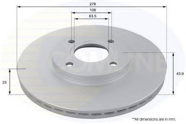 COMLINE ADC1260V гальмівний диск