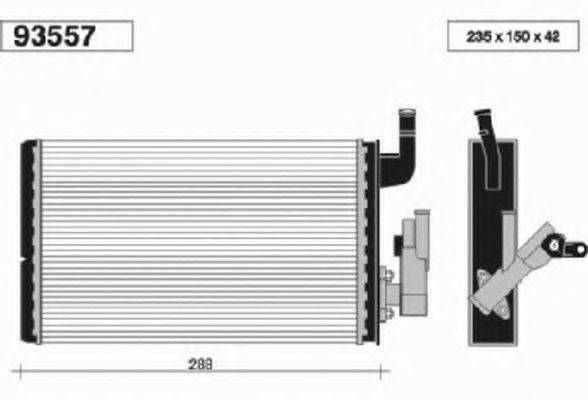 AHE 93557 Теплообмінник, опалення салону