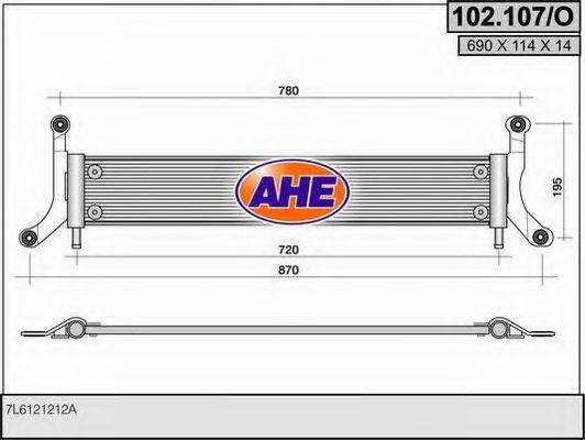 AHE 102107O Радіатор, охолодження двигуна