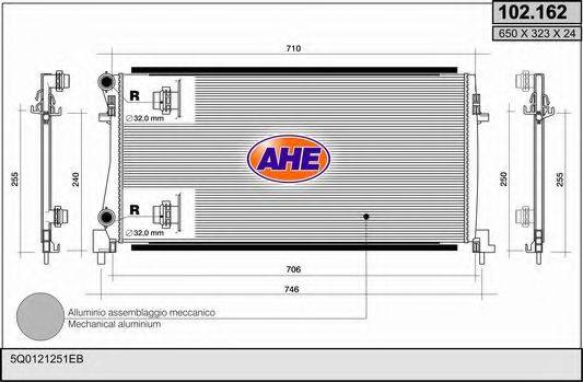 AHE 102162 Радіатор, охолодження двигуна