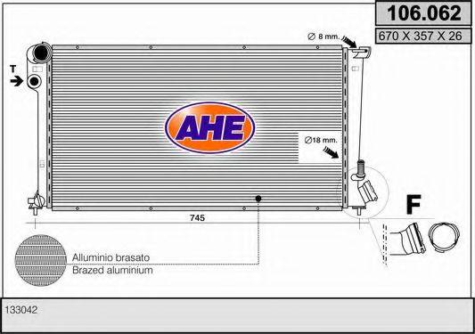 AHE 106062 Радіатор, охолодження двигуна