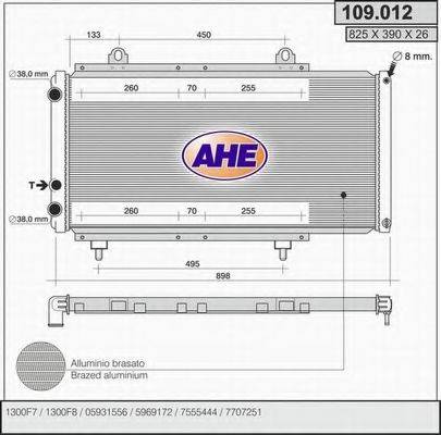 AHE 109012 Радіатор, охолодження двигуна