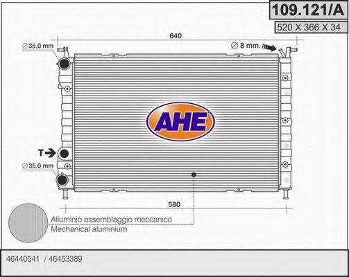 AHE 109121A Радіатор, охолодження двигуна