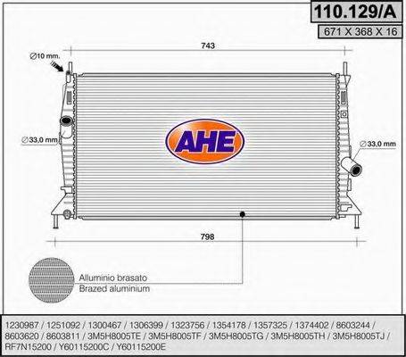 AHE 110129A Радіатор, охолодження двигуна