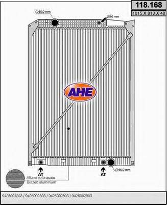 AHE 118168 Радіатор, охолодження двигуна