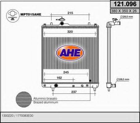 AHE 121096 Радіатор, охолодження двигуна