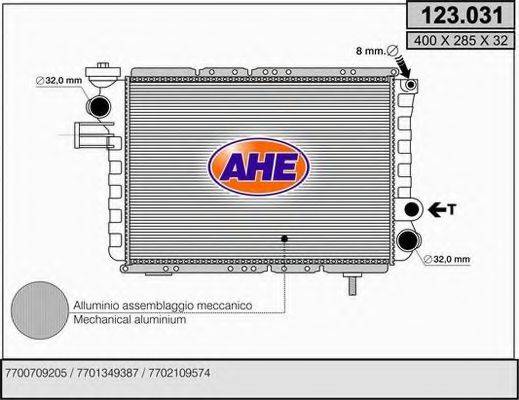 AHE 123031 Радіатор, охолодження двигуна