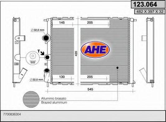 AHE 123064 Радіатор, охолодження двигуна