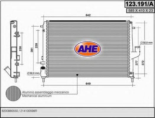 AHE 123191A Радіатор, охолодження двигуна