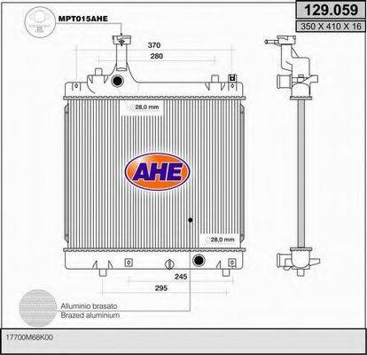 AHE 129059 Радіатор, охолодження двигуна