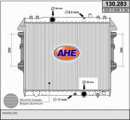 AHE 130283 Радіатор, охолодження двигуна