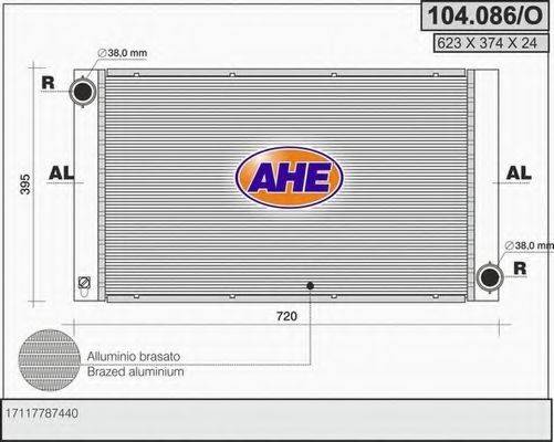 AHE 104086O Радіатор, охолодження двигуна