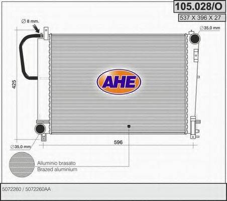 AHE 105028O Радіатор, охолодження двигуна