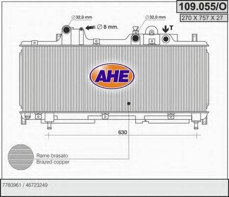 AHE 109055O Радіатор, охолодження двигуна