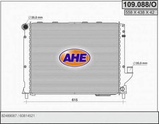 AHE 109088O Радіатор, охолодження двигуна