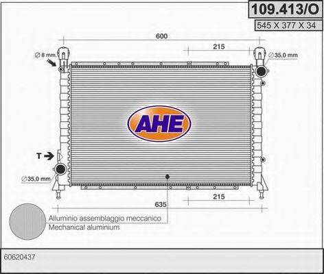 AHE 109413O Радіатор, охолодження двигуна