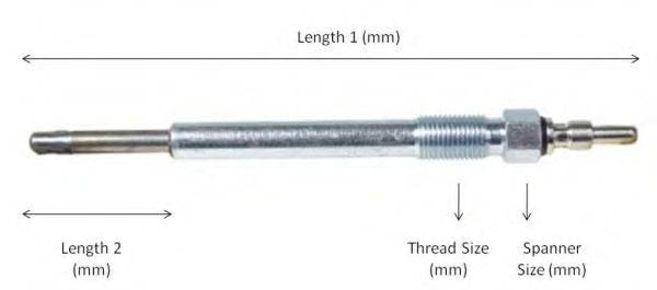 LUCAS DIESEL LP125 Свічка розжарювання