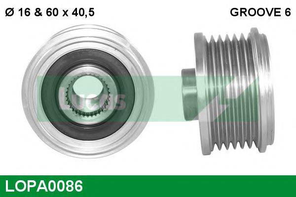 LUCAS ENGINE DRIVE LOPA0086 Механізм вільного ходу генератора