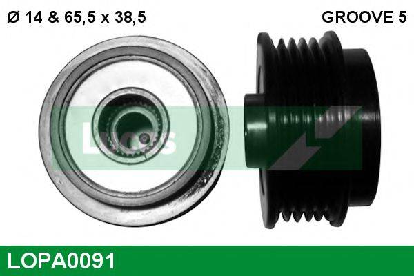 LUCAS ENGINE DRIVE LOPA0091 Механізм вільного ходу генератора