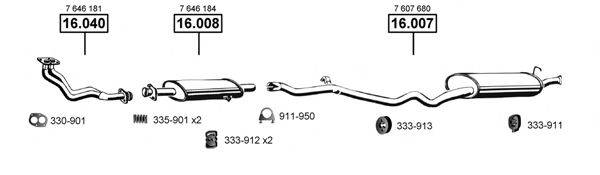 ASMET FI163415 Система випуску ОГ