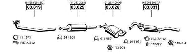 ASMET VA033145 Система випуску ОГ