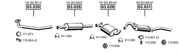 ASMET VA033190 Система випуску ОГ