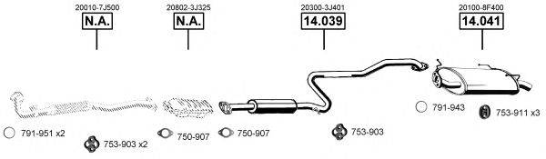 ASMET NI141650 Система випуску ОГ