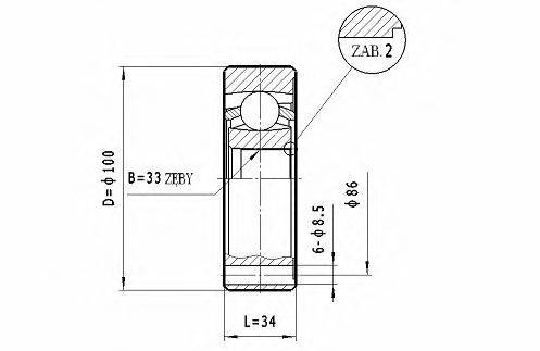 STATIM CW045 Шарнірний комплект, приводний вал