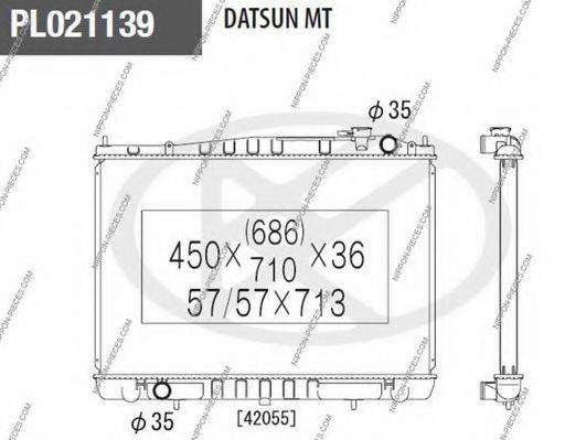 NPS N156N87 Радіатор, охолодження двигуна