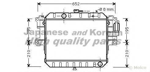 ASHUKI D55125 Радіатор, охолодження двигуна