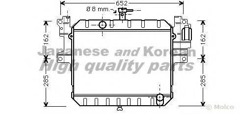 ASHUKI D55128 Радіатор, охолодження двигуна