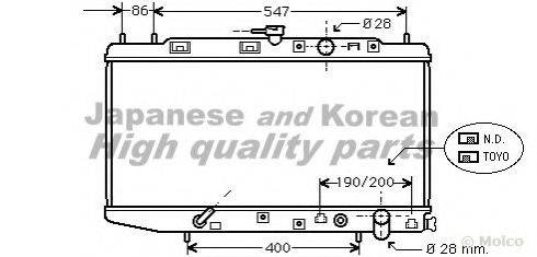 ASHUKI H55405 Радіатор, охолодження двигуна