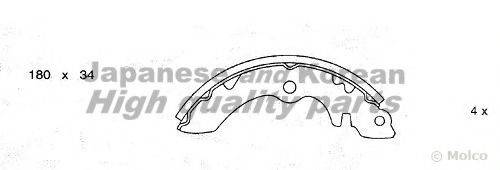 ASHUKI K01401 Комплект гальмівних колодок