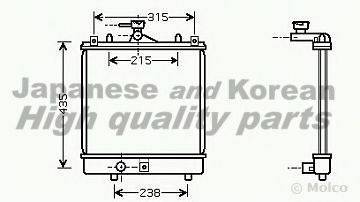 ASHUKI K45329 Радіатор, охолодження двигуна