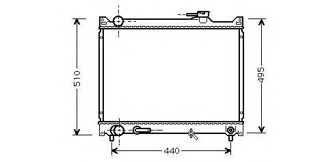 ASHUKI K45410 Радіатор, охолодження двигуна