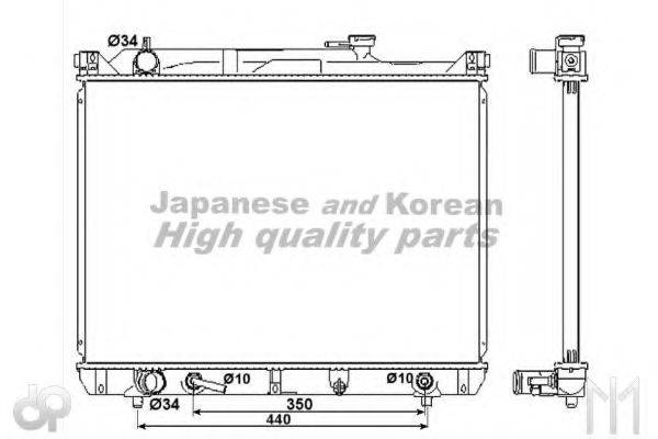 ASHUKI K45423 Радіатор, охолодження двигуна