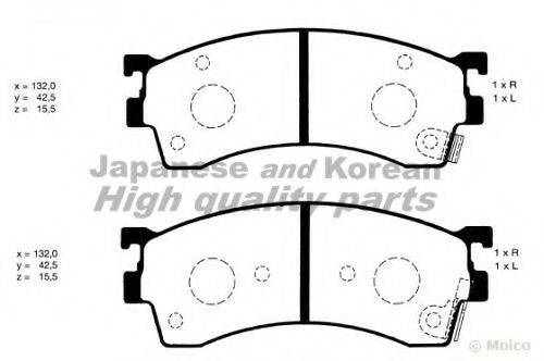 ASHUKI M05010 Комплект гальмівних колодок, дискове гальмо